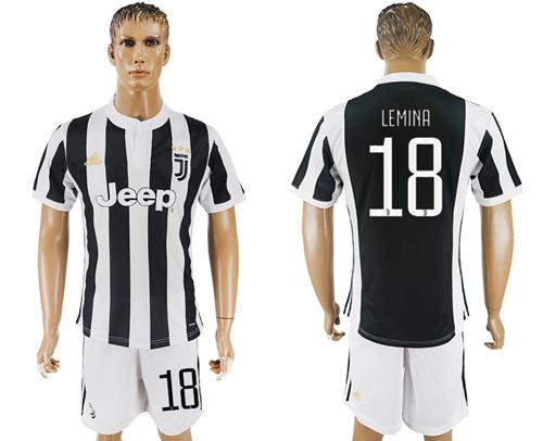 Juventus #18 Lemina Home Soccer Club Jersey - Click Image to Close